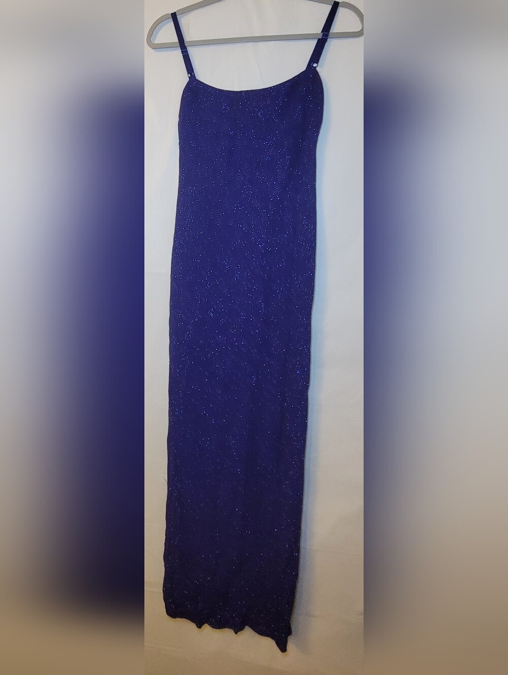 Women's Glitter Maxi Dress in Deep Blue
